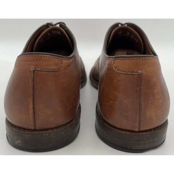 Allen Edmonds Fifth Avenue Bourbon Brown Leather Cap-Toe Oxford Shoes Size 14B